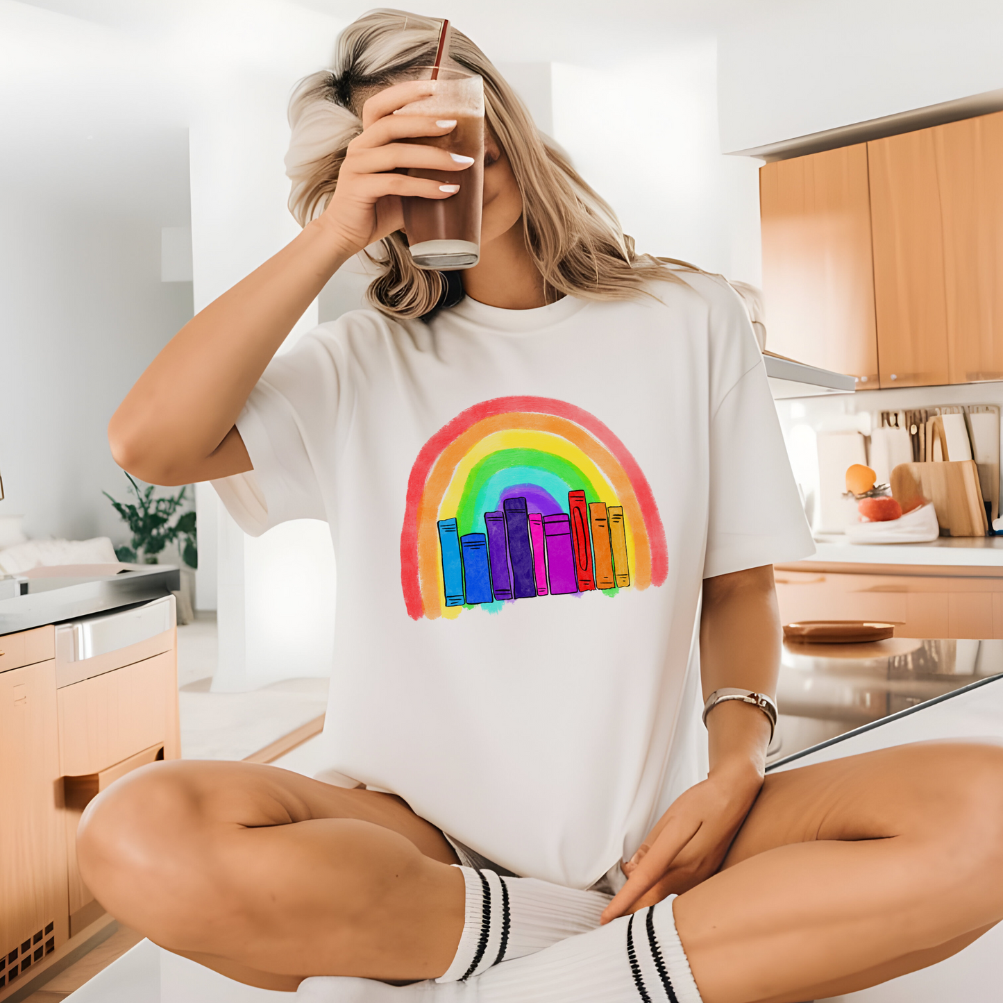Reading rainbow tee