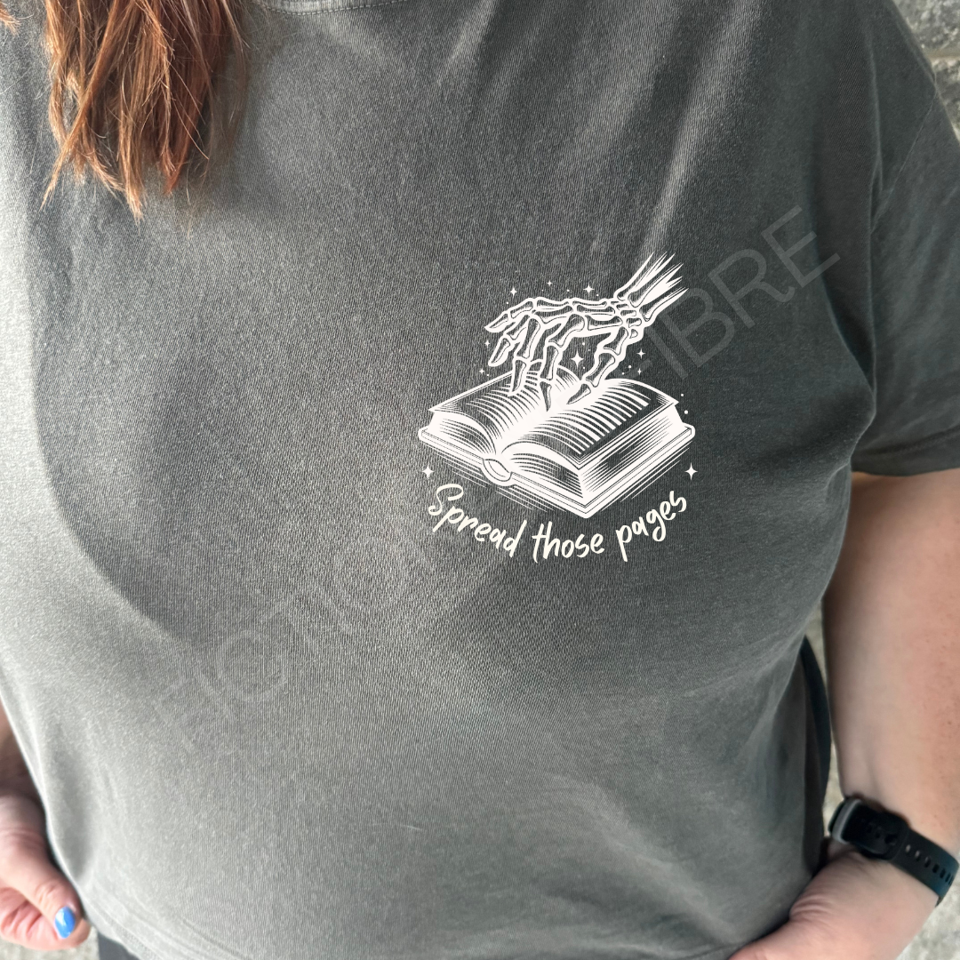 Spread those pages cropped tee