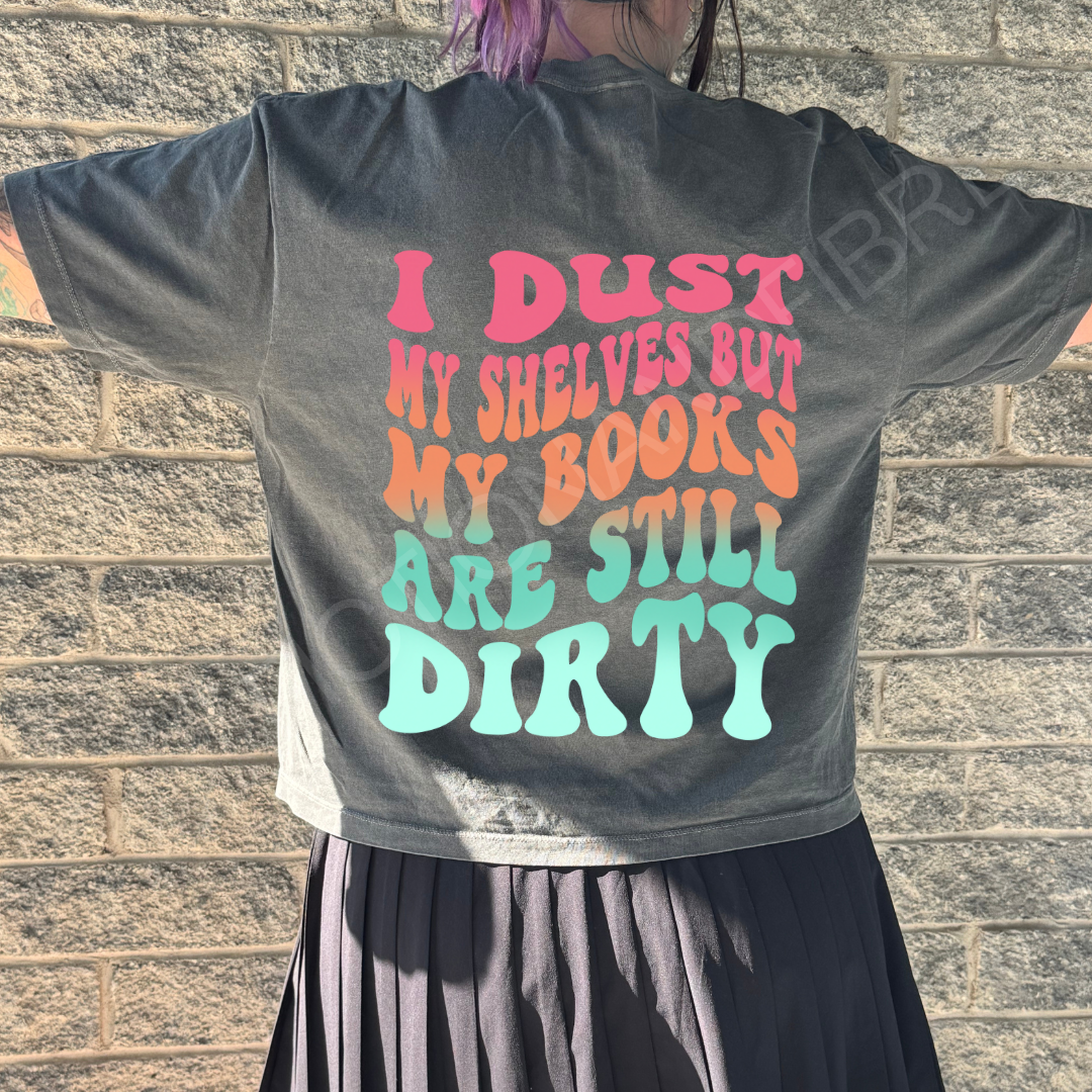 Dirty books cropped tee