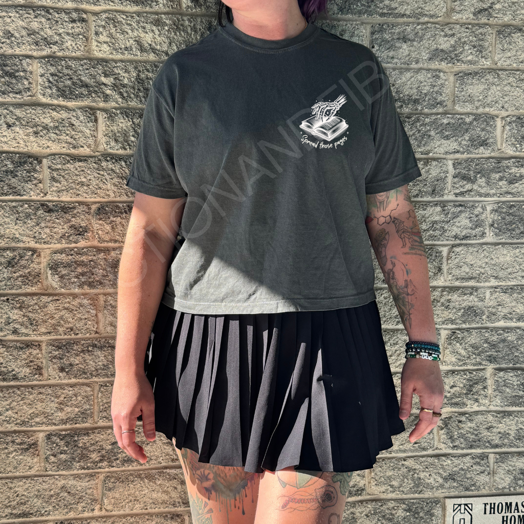 Spread those pages cropped tee