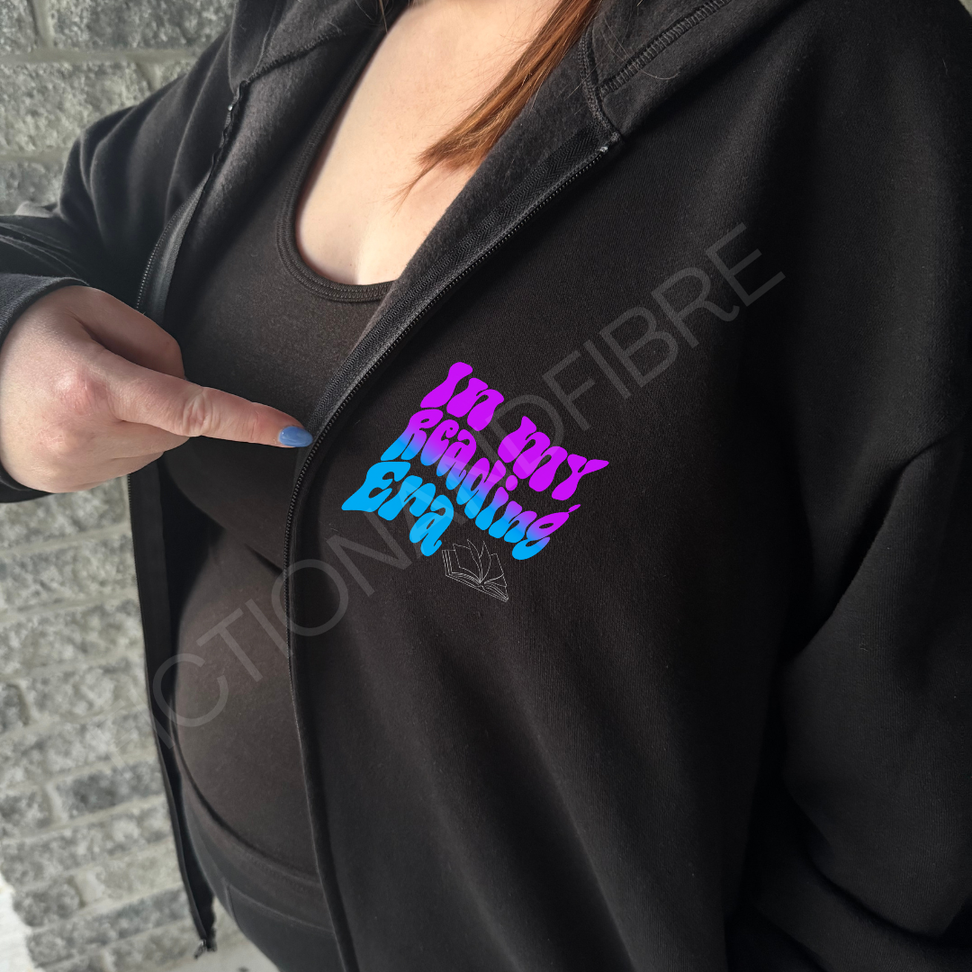 Reading era zipper hoodie