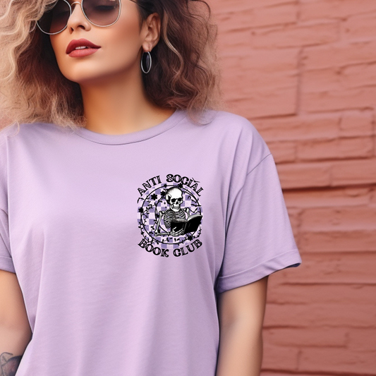 Anti social book club tee