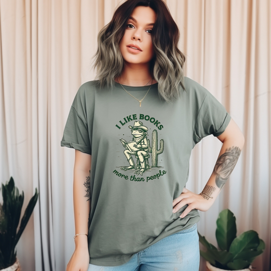 I like books more than people tee