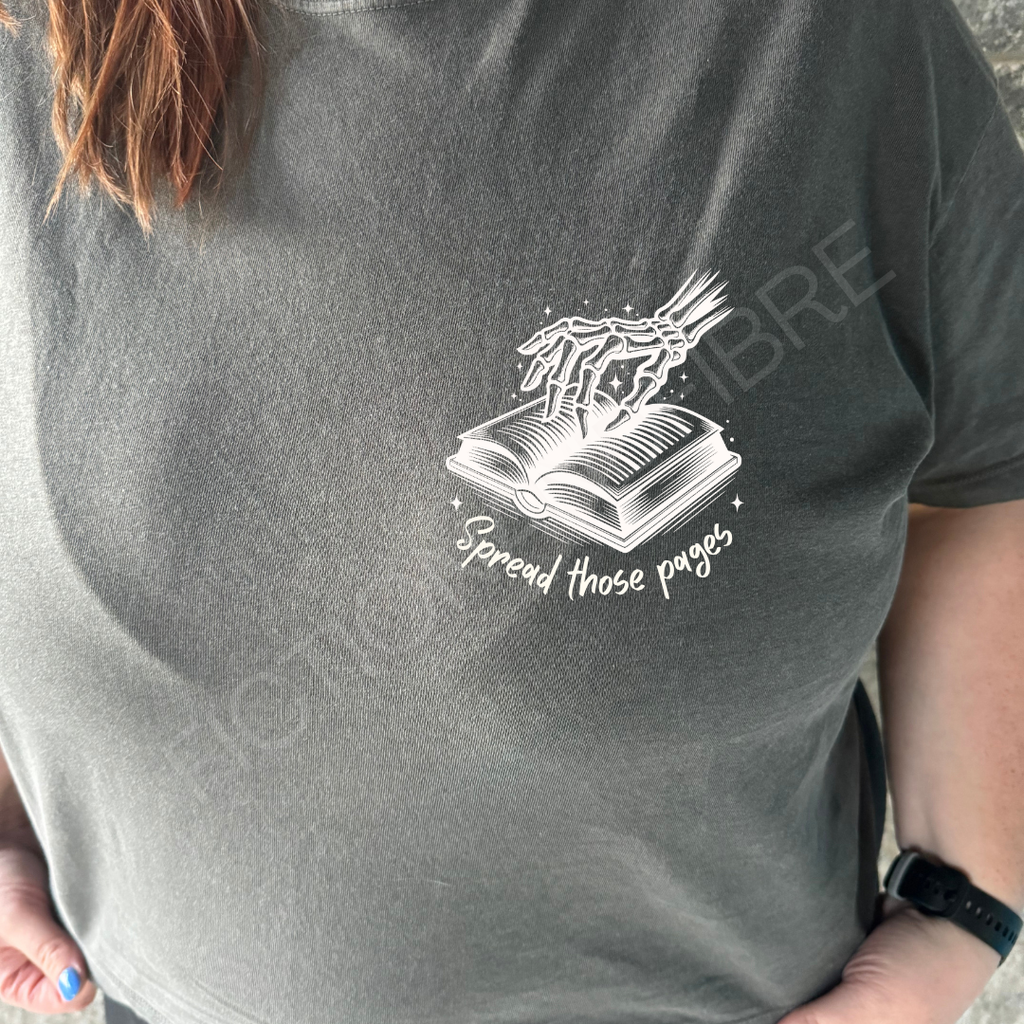 Spread those pages cropped tee