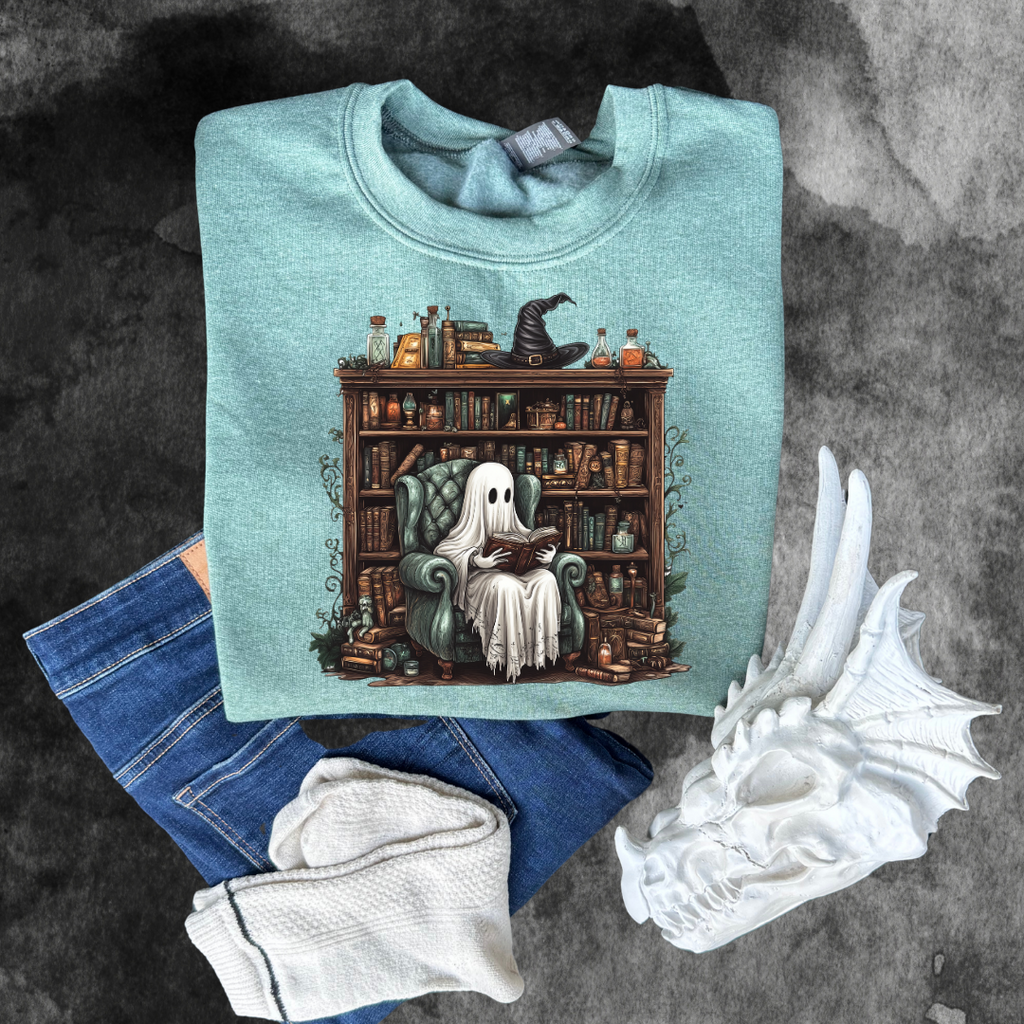 Ghost in the library CREWNECK
