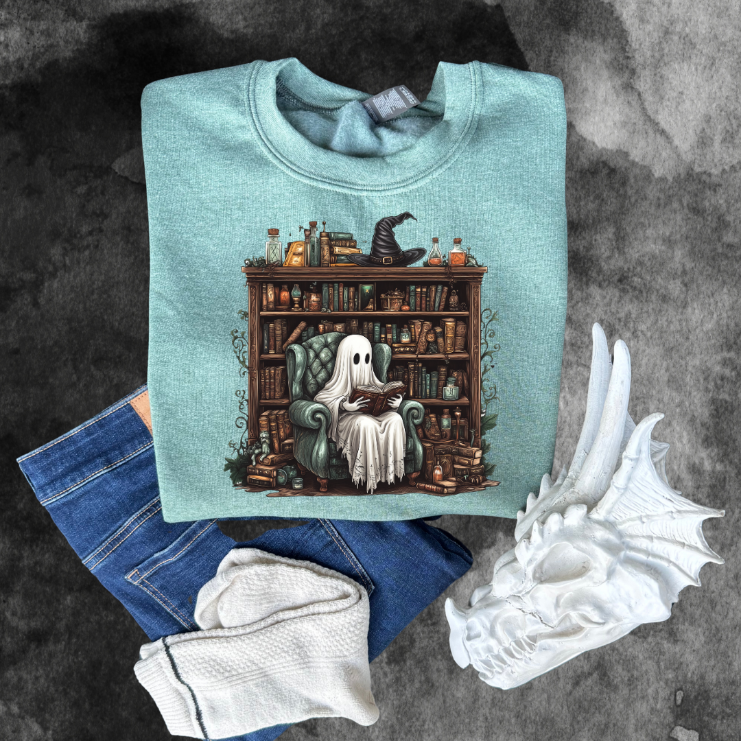 Ghost in the library CREWNECK