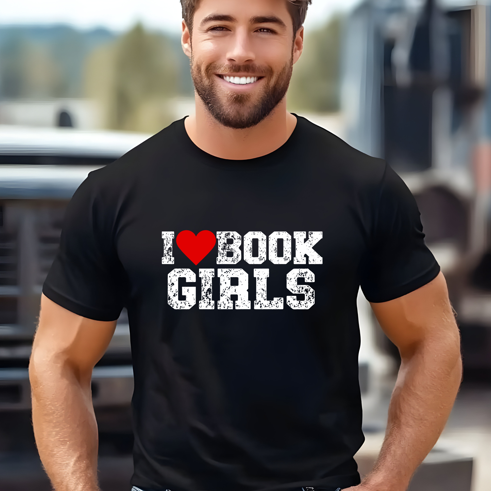 I love book girls tee