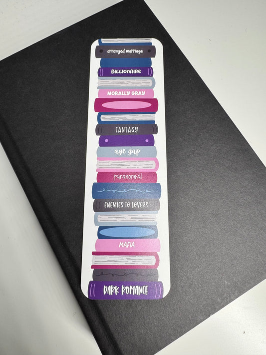 Dark romance book trope bookmark