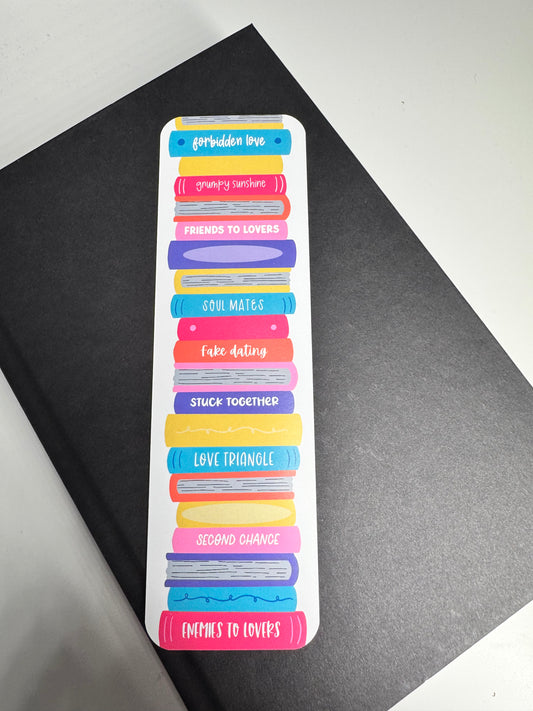 Romance book trope bookmark